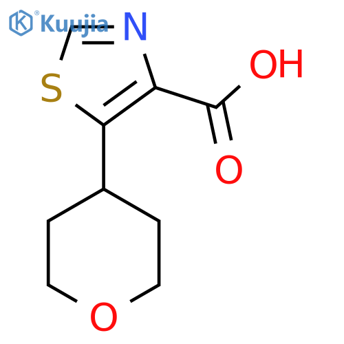 5-(oxan-4-yl)-1,3-thiazole-4-carboxylic acid structure