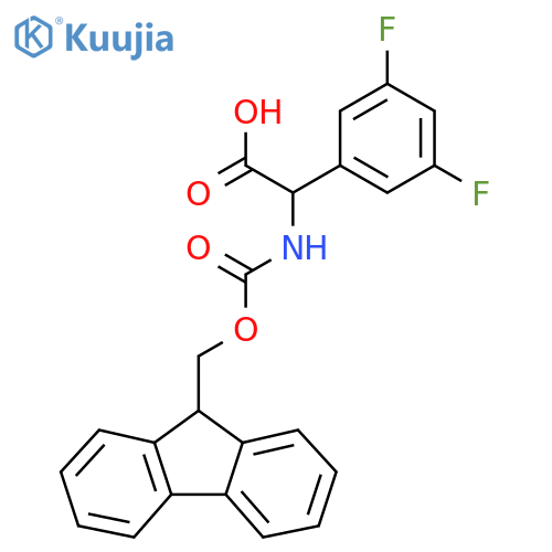 2-(3,5-difluorophenyl)-2-({(9H-fluoren-9-yl)methoxycarbonyl}amino)acetic acid structure