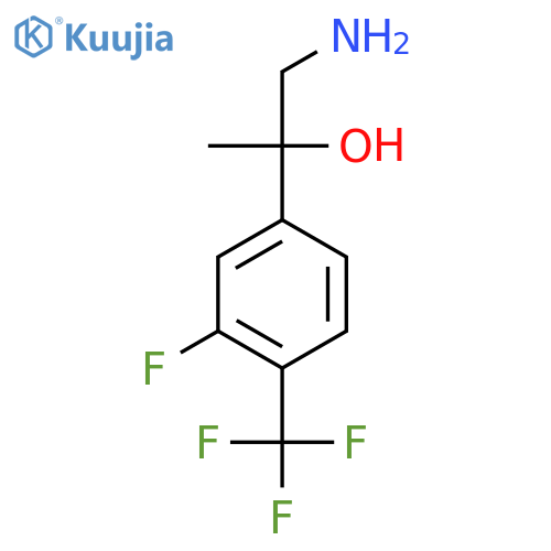 1-amino-2-3-fluoro-4-(trifluoromethyl)phenylpropan-2-ol structure