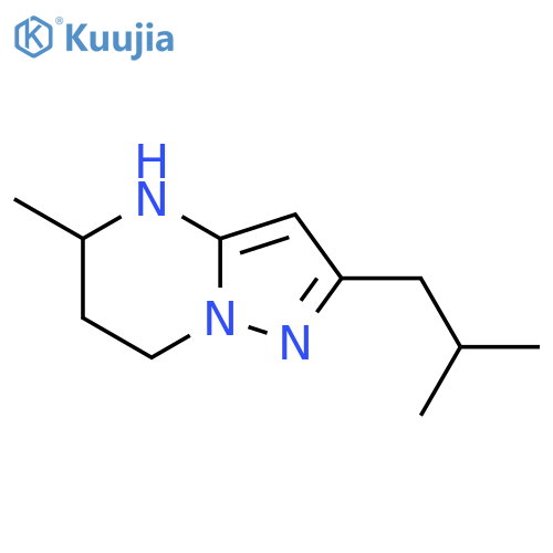 5-methyl-2-(2-methylpropyl)-4H,5H,6H,7H-pyrazolo1,5-apyrimidine structure
