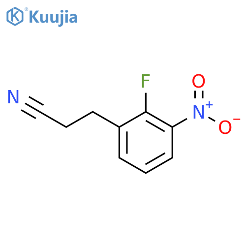 3-(2-fluoro-3-nitrophenyl)propanenitrile structure