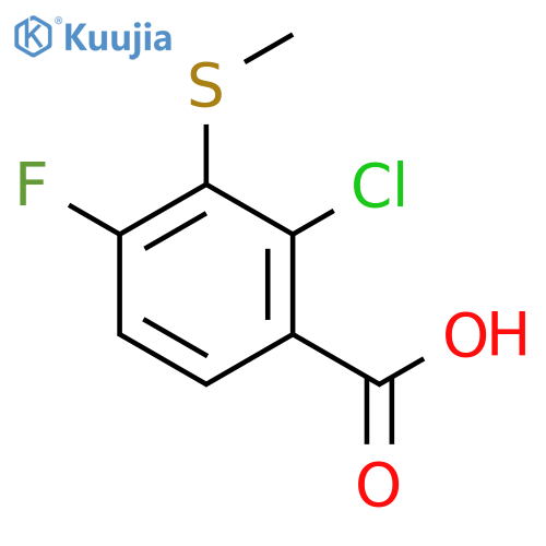 Benzoic acid, 2-chloro-4-fluoro-3-(methylthio)- structure