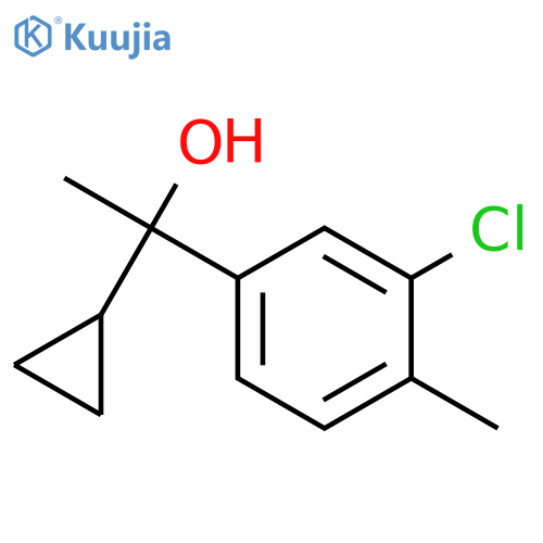 1-(3-chloro-4-methylphenyl)-1-cyclopropylethanol structure