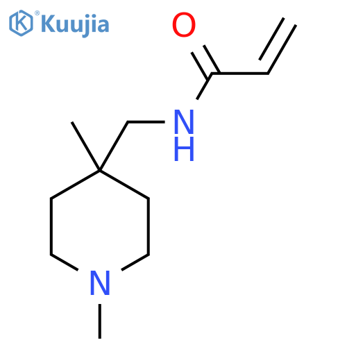 N-(1,4-dimethylpiperidin-4-yl)methylprop-2-enamide structure