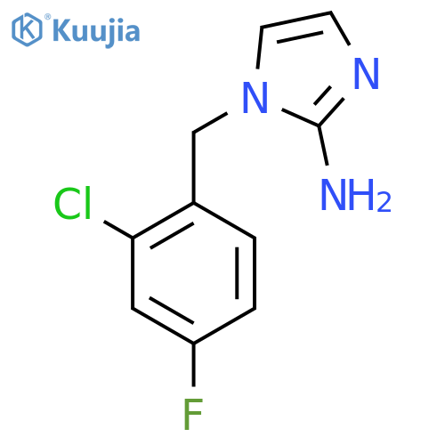 1-(2-chloro-4-fluorophenyl)methyl-1H-imidazol-2-amine structure