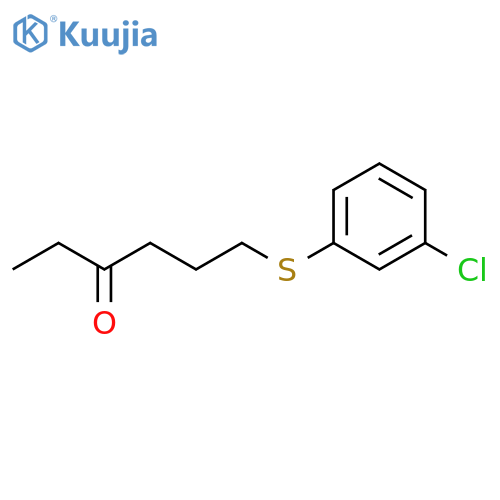 3-Hexanone, 6-[(3-chlorophenyl)thio]- structure