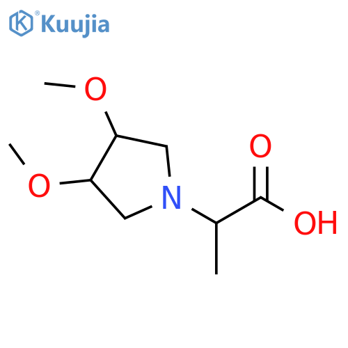 2-(3,4-dimethoxypyrrolidin-1-yl)propanoic acid structure