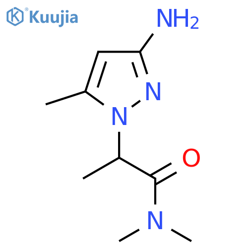 2-(3-Amino-5-methyl-1H-pyrazol-1-yl)-N,N-dimethylpropanamide structure