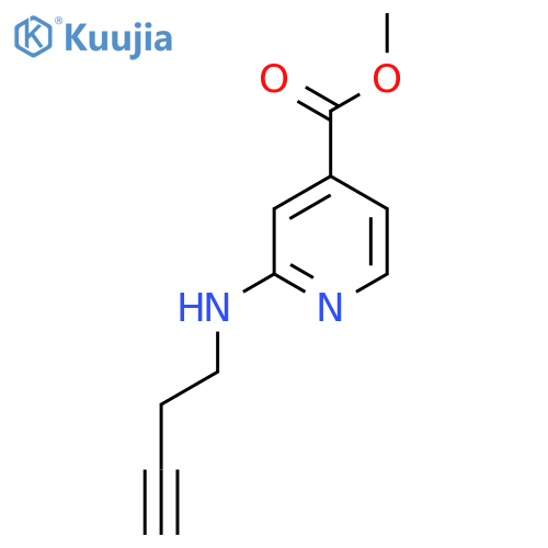 methyl 2-(but-3-yn-1-yl)aminopyridine-4-carboxylate structure