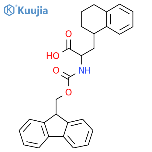 2-({[(9H-fluoren-9-yl)methoxy]carbonyl}amino)-3-(1,2,3,4-tetrahydronaphthalen-1-yl)propanoic acid structure