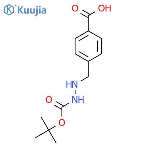 4-({(tert-butoxy)carbonylamino}amino)methylbenzoic acid structure