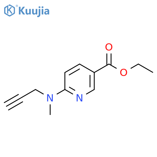ethyl 6-methyl(prop-2-yn-1-yl)aminopyridine-3-carboxylate structure