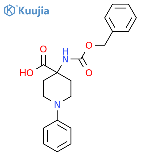 4-{[(Benzyloxy)carbonyl]amino}-1-phenylpiperidine-4-carboxylic acid structure