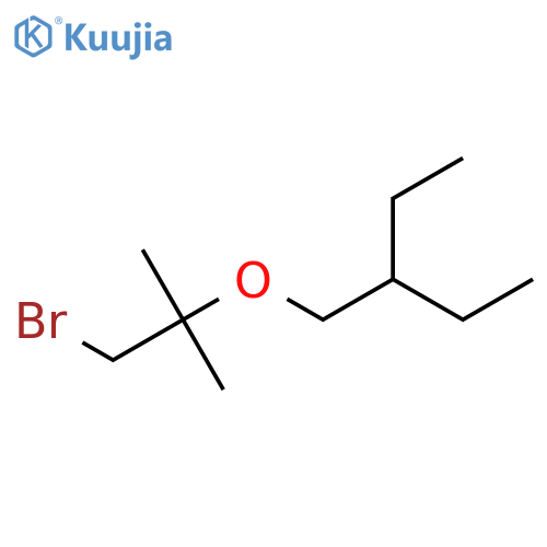 1-(1-bromo-2-methylpropan-2-yl)oxy-2-ethylbutane structure