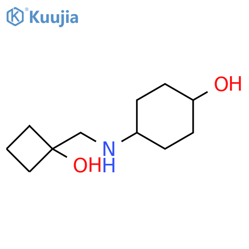 4-{[(1-hydroxycyclobutyl)methyl]amino}cyclohexan-1-ol structure
