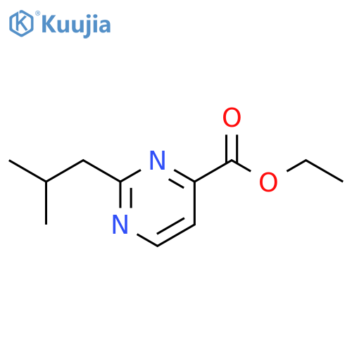 4-Pyrimidinecarboxylic acid, 2-(2-methylpropyl)-, ethyl ester structure