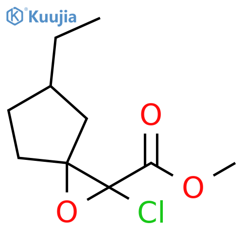 1-Oxaspiro[2.4]heptane-2-carboxylic acid, 2-chloro-5-ethyl-, methyl ester structure