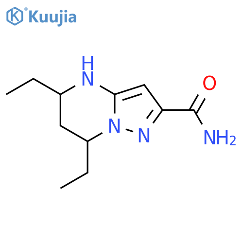 5,7-diethyl-4H,5H,6H,7H-pyrazolo1,5-apyrimidine-2-carboxamide structure
