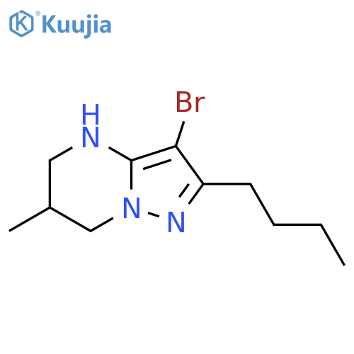 3-bromo-2-butyl-6-methyl-4H,5H,6H,7H-pyrazolo1,5-apyrimidine structure