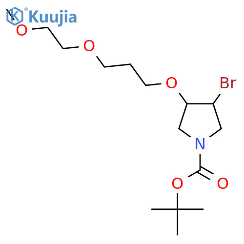 tert-butyl 3-bromo-4-3-(2-methoxyethoxy)propoxypyrrolidine-1-carboxylate structure