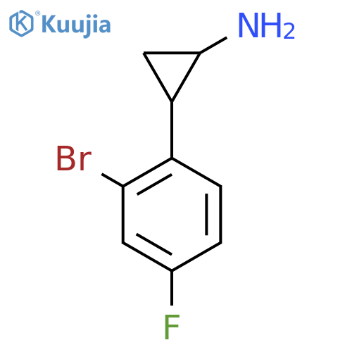 2-(2-bromo-4-fluorophenyl)cyclopropan-1-amine structure