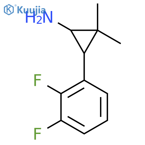 3-(2,3-difluorophenyl)-2,2-dimethylcyclopropan-1-amine structure