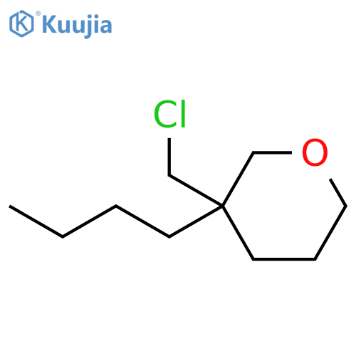 2H-Pyran, 3-butyl-3-(chloromethyl)tetrahydro- structure