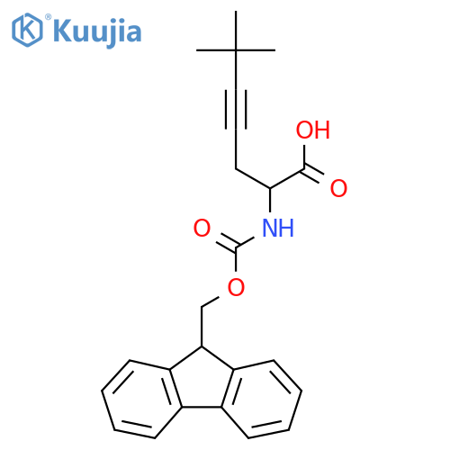 2-({(9H-fluoren-9-yl)methoxycarbonyl}amino)-6,6-dimethylhept-4-ynoic acid structure