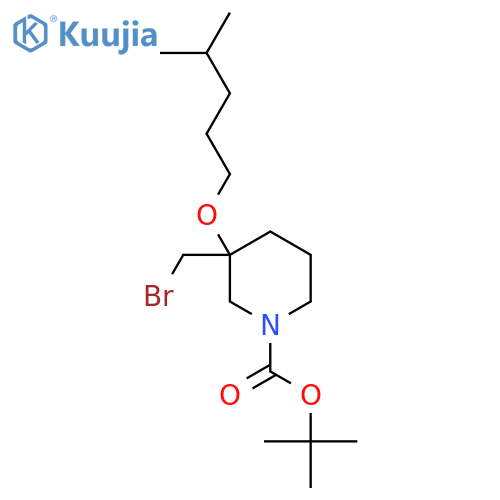 tert-butyl 3-(bromomethyl)-3-(4-methylpentyl)oxypiperidine-1-carboxylate structure