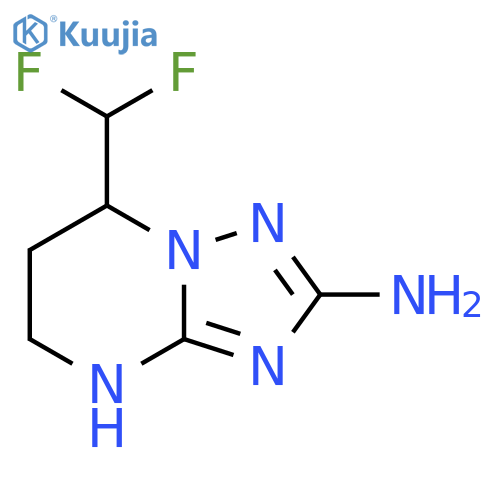 7-(difluoromethyl)-4H,5H,6H,7H-1,2,4triazolo1,5-apyrimidin-2-amine structure