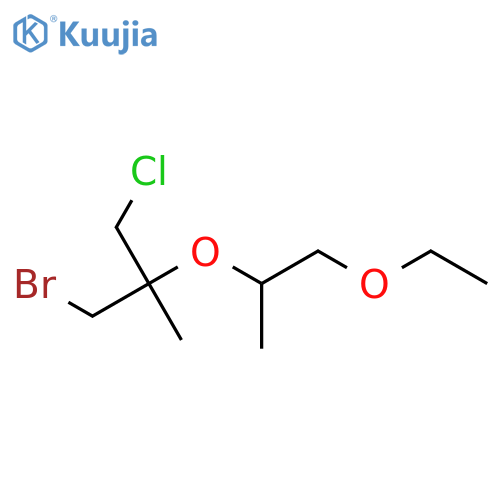 1-bromo-3-chloro-2-(1-ethoxypropan-2-yl)oxy-2-methylpropane structure