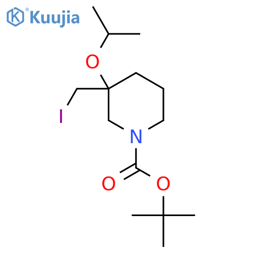 tert-butyl 3-(iodomethyl)-3-(propan-2-yloxy)piperidine-1-carboxylate structure