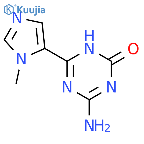 4-Amino-6-(1-methyl-1H-imidazol-5-yl)-2,5-dihydro-1,3,5-triazin-2-one structure