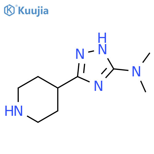 N,N-dimethyl-5-(piperidin-4-yl)-4H-1,2,4-triazol-3-amine structure