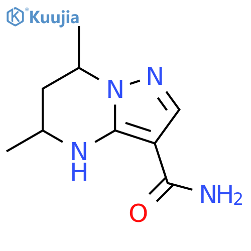 5,7-dimethyl-4H,5H,6H,7H-pyrazolo1,5-apyrimidine-3-carboxamide structure