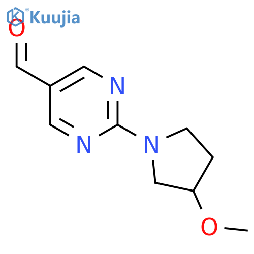 2-(3-Methoxypyrrolidin-1-yl)pyrimidine-5-carbaldehyde structure