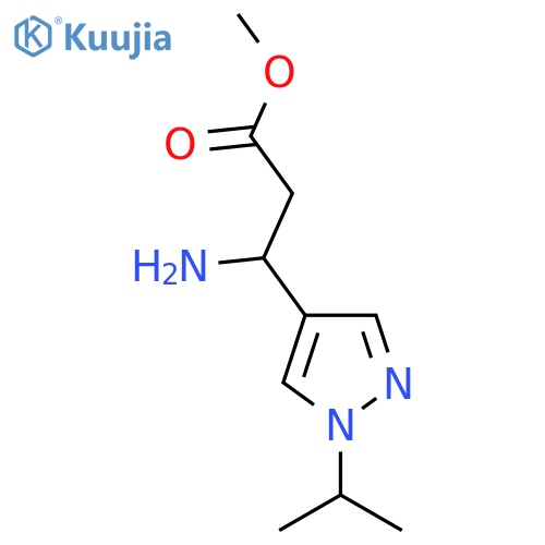 methyl 3-amino-3-1-(propan-2-yl)-1H-pyrazol-4-ylpropanoate structure