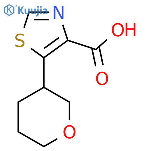 5-(Oxan-3-yl)-1,3-thiazole-4-carboxylic acid structure