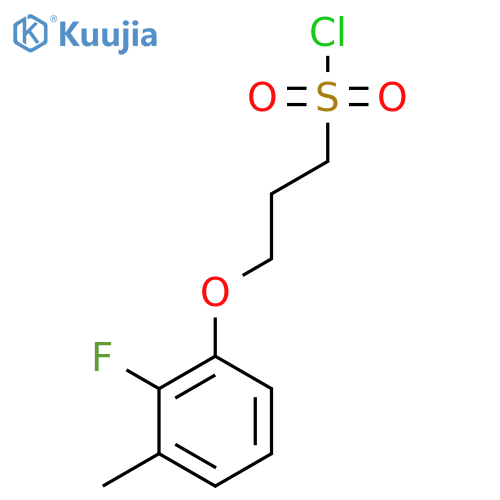 3-(2-fluoro-3-methylphenoxy)propane-1-sulfonyl chloride structure