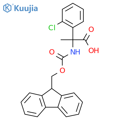 Benzeneacetic acid, 2-chloro-α-[[(9H-fluoren-9-ylmethoxy)carbonyl]amino]-α-methyl- structure