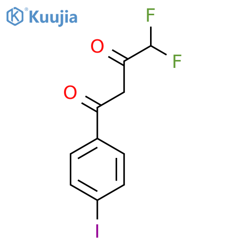 4,4-difluoro-1-(4-iodophenyl)butane-1,3-dione structure
