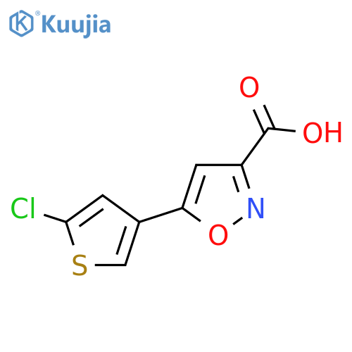 5-(5-chlorothiophen-3-yl)-1,2-oxazole-3-carboxylic acid structure