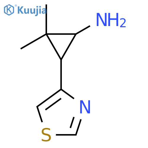2,2-dimethyl-3-(1,3-thiazol-4-yl)cyclopropan-1-amine structure