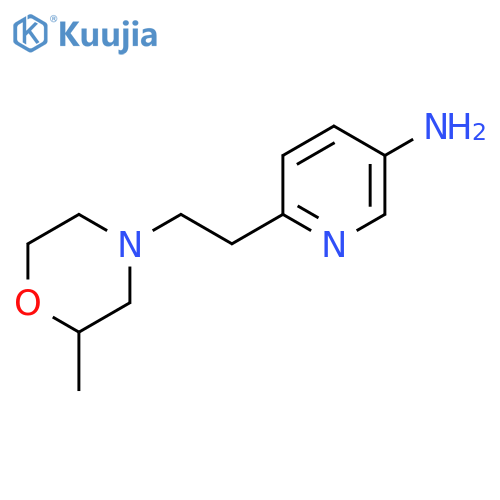 6-[2-(2-Methylmorpholin-4-yl)ethyl]pyridin-3-amine structure