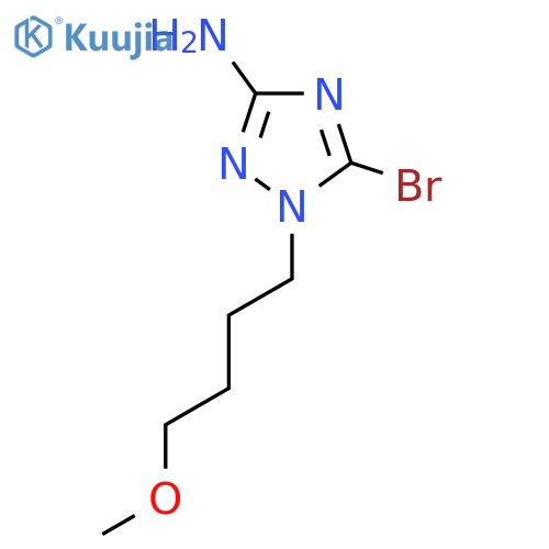 5-bromo-1-(4-methoxybutyl)-1H-1,2,4-triazol-3-amine structure
