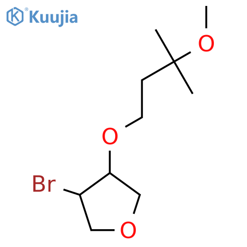 3-bromo-4-(3-methoxy-3-methylbutoxy)oxolane structure