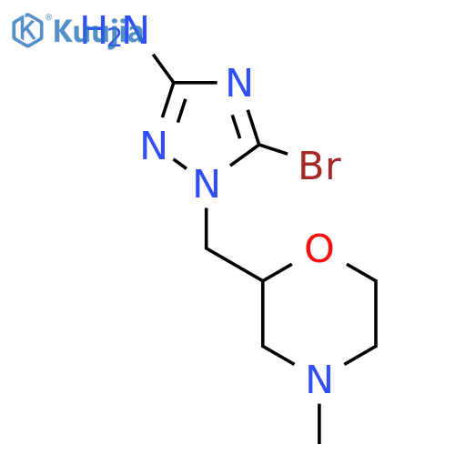 5-bromo-1-[(4-methylmorpholin-2-yl)methyl]-1H-1,2,4-triazol-3-amine structure