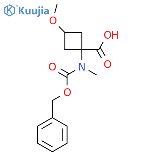 1-{[(Benzyloxy)carbonyl](methyl)amino}-3-methoxycyclobutane-1-carboxylic acid structure