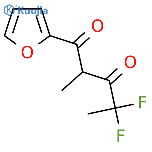 4,4-difluoro-1-(furan-2-yl)-2-methylpentane-1,3-dione structure