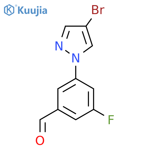 3-(4-Bromo-1H-pyrazol-1-yl)-5-fluorobenzaldehyde structure